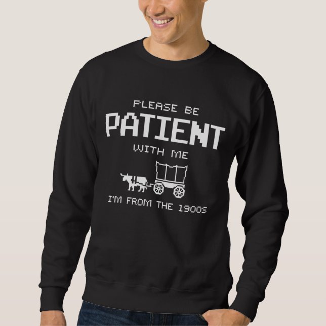 Funny Old-Soul Vintage Wagon Meme Design Sweatshirt (Front)