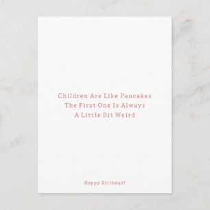 Funny Older Sibling Pancakes Happy Birthday Card