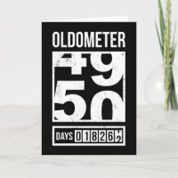 Funny Oldometer 50th Birthday Card, Sarcastic