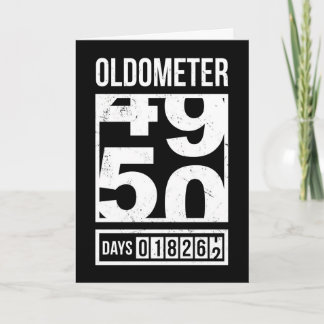 Funny Oldometer 50th Birthday Card, Sarcastic Card