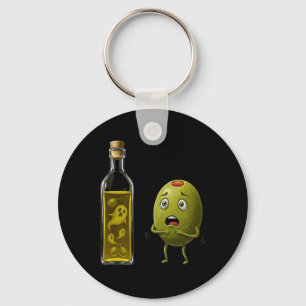 Funny Olive Oil Ghost Horror Humour Halloween Cost Key Ring