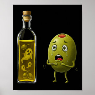 Funny Olive Oil Ghost Horror Humour Halloween Cost Poster