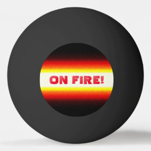 Funny ON FIRE Smack Talk Red Black Ping Pong Ball