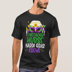 Funny Oncology Nurse Krewe Mask Mardi Gras Carniva T-Shirt