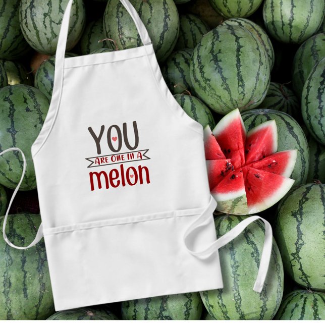 Funny One in a Melon Valentines Day Quote Standard Apron (Creator Uploaded)