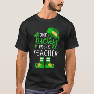 Funny One Lucky Kindergarten Teacher St. Patricks T-Shirt