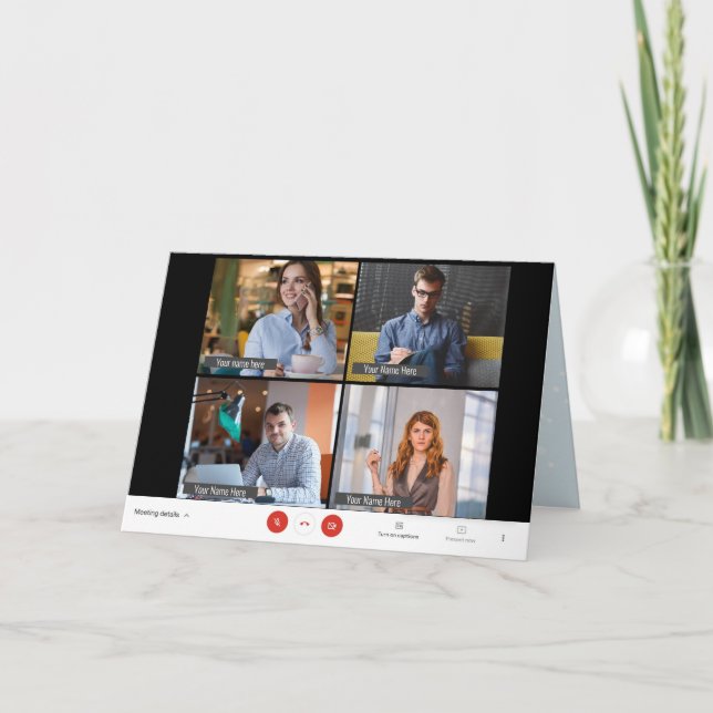 Funny Online Zoom Meeting Christmas Holiday Card (Front)