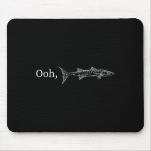 Funny Ooh Rracuda Fishing Gift For Music And Rock Mouse Pad