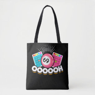 Funny Oooooh 69 Queen Bingo Fan LGBT Tote Bag