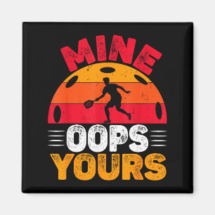 Funny oops pickleball duo paddle players sport magnet