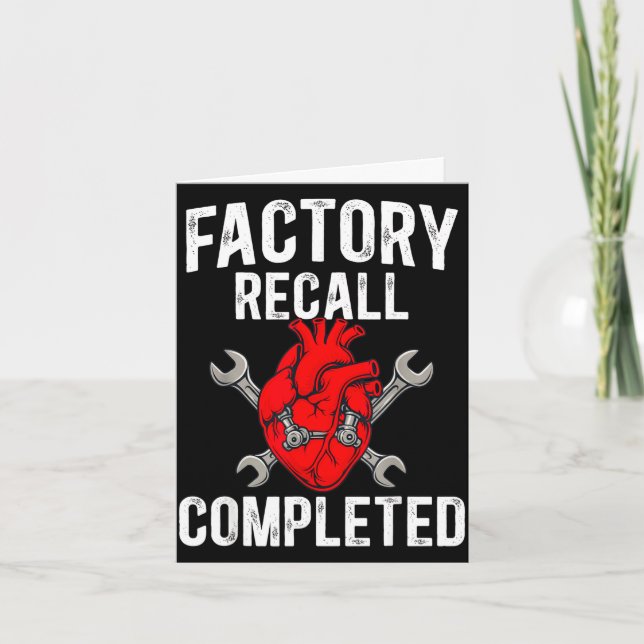 Funny open heart surgery for factory recall card (Front)