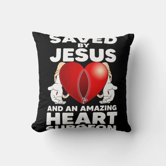 Funny Open Heart Surgery Heart Cushion (Front)