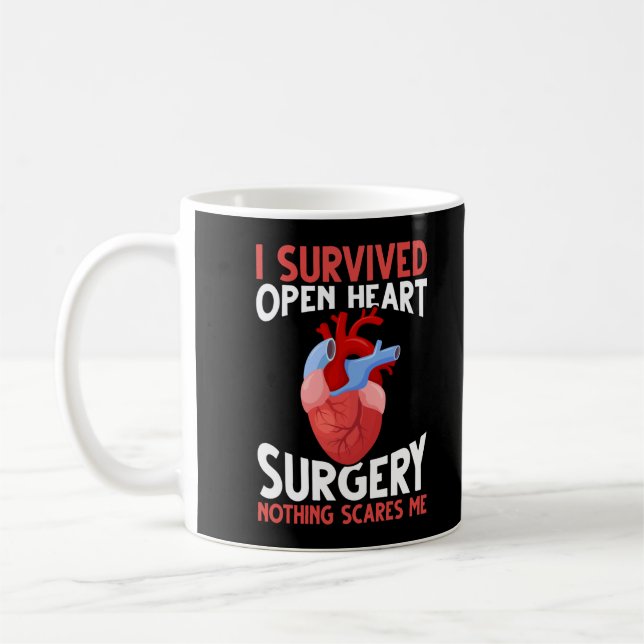 Funny Open Heart Surgery Recovery Coffee Mug (Left)
