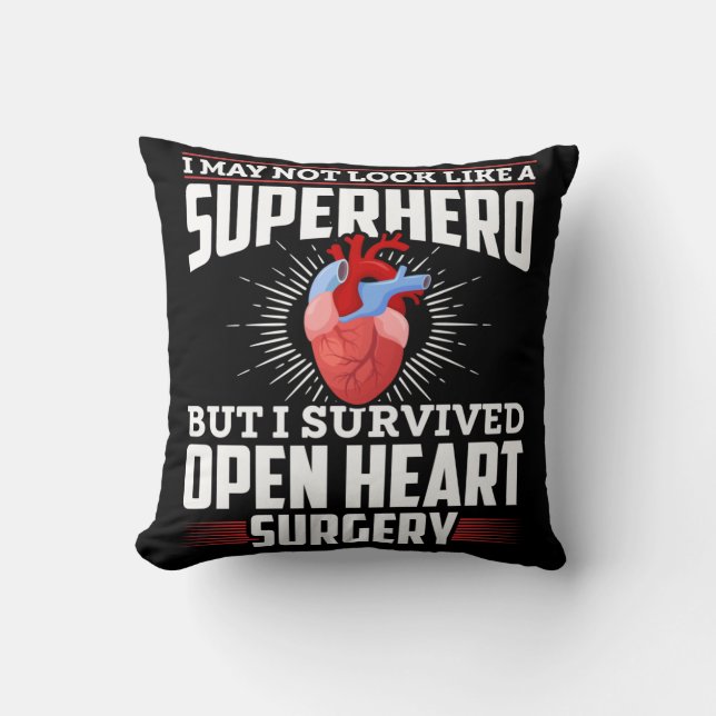 Funny Open Heart Surgery Recovery Cushion (Front)