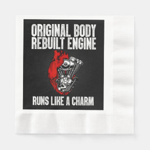 Funny Open Heart Surgery Recovery Survivor Gift Me Napkin