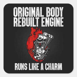 Funny Open Heart Surgery Recovery Survivor Gift Me Square Sticker