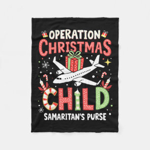 Funny Operation Christmas Child Family Matching Xm Fleece Blanket