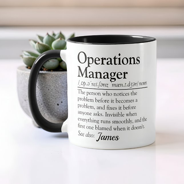 Funny Operations Manager Dictionary Definition Mug (Creator Uploaded)
