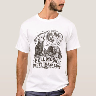 Funny Opossum Full Moon, Empty Trash Cans Shirt