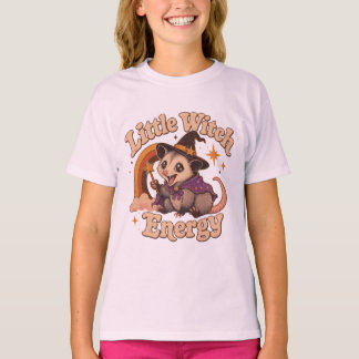 Funny Opossum Little Witch Energy Shirt