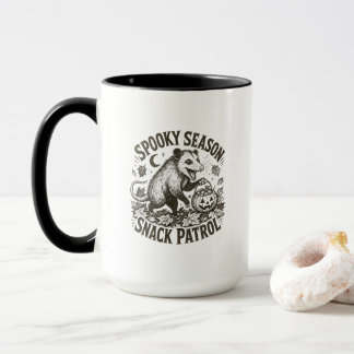Funny Opossum Spooky Season Snack Patrol Mug