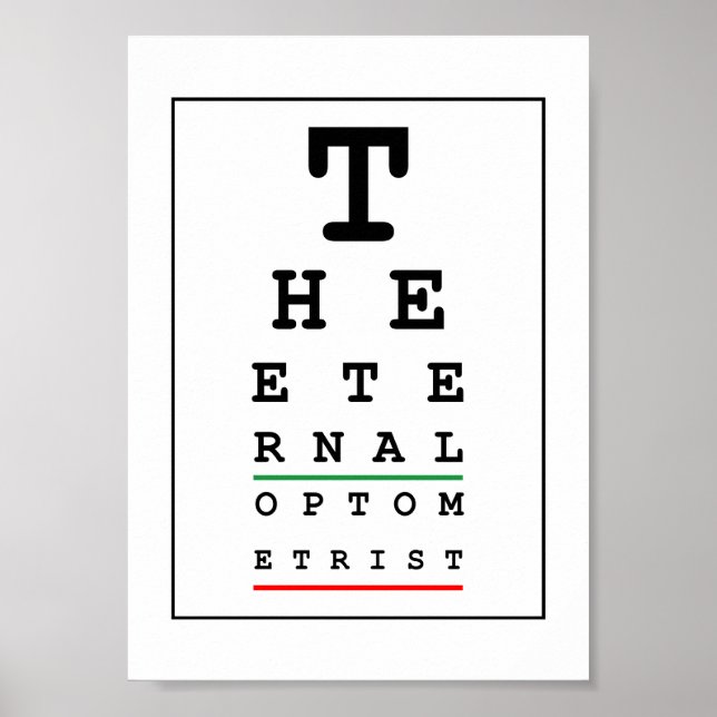Funny Optician Poster (Front)