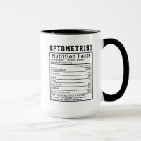 Funny Optometrist Nutrition Facts Vision Care Gift