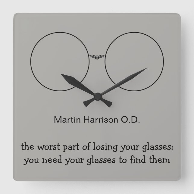 Funny Optometrist Office Wall Clocks (Front)