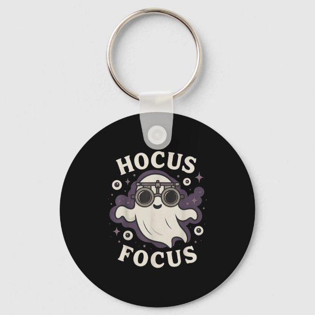 Funny Optometry Hocus Focus Soky Optometrist Hallo Key Ring (Front)