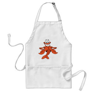 Funny ORANGE CARTOON LOBSTER smiling happy fun Standard Apron