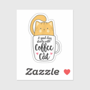 Funny Orange Cat Coffee Mug Cat Lover 