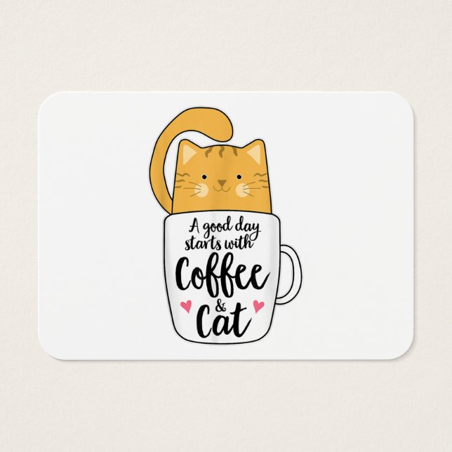 Funny Orange Cat Coffee Mug Cat Lover  (Front)