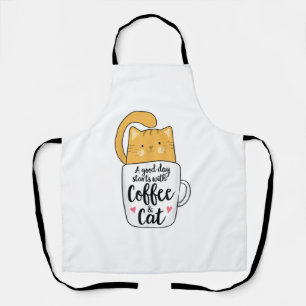 Funny Orange Cat Coffee Mug Cat Lover Apron