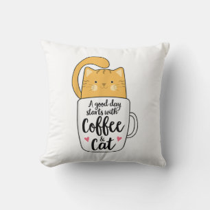 Funny Orange Cat Coffee Mug Cat Lover Cushion