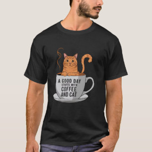 Funny Orange Cat Coffee Mug Cat Lover T-Shirt