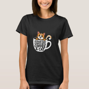 Funny Orange Cat Coffee Mug Cat Lover T-Shirt