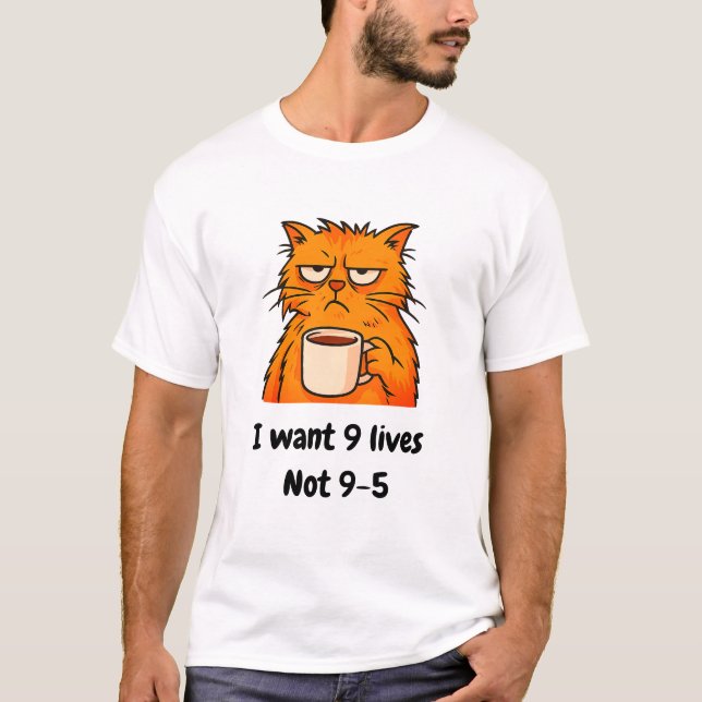 Funny Orange Cat T-shirt  (Front)