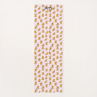 Funny Orange Cats Custom Name Yoga Mat