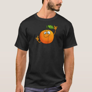 Funny Orange Fruit For Men Women Dancing Food Ra T-Shirt