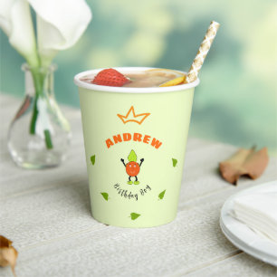 Funny orange paper cups