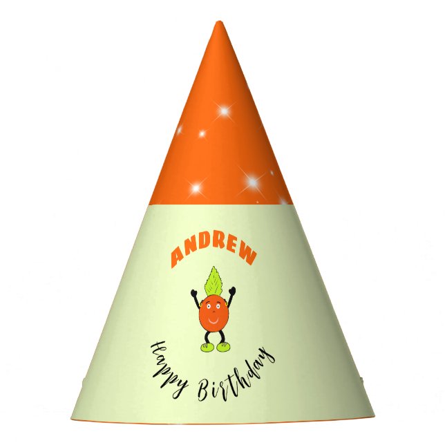 Funny orange party hat (Front)