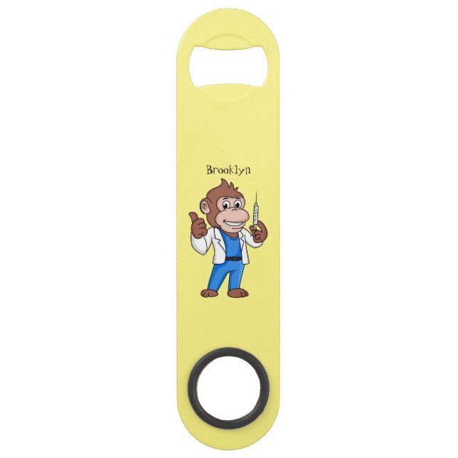 Funny orangutan ape cartoon doctor  (Front)