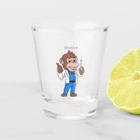 Funny orangutan ape cartoon doctor