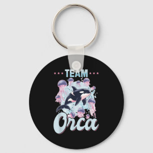 Funny Orca Animal Team Orca Key Ring