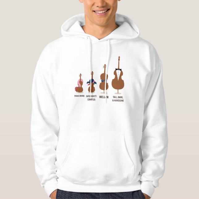 Funny Orchestra Strings Instruments Hoodie (Front)