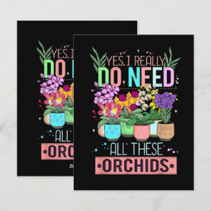 Funny Orchid Plant Lover Holiday Card