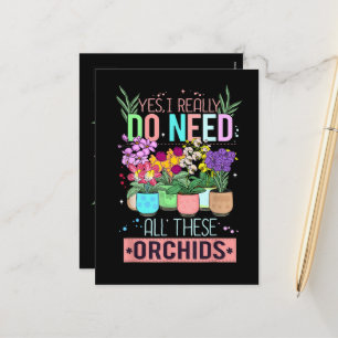 Funny Orchid Plant Lover Holiday Postcard