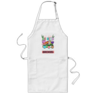Funny Orchid Plant Lover Long Apron