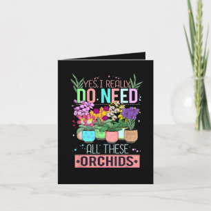 Funny Orchid Plant Lover Note Card