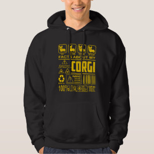 Funny Organic Loyal Corgi Print Hoodie